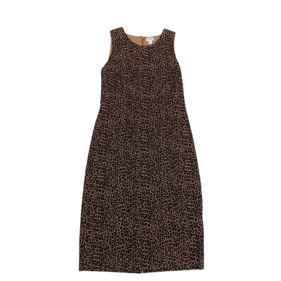J.CREW Sleeveless Leopard Sheath Dress size 4 - Picture 4 of 14